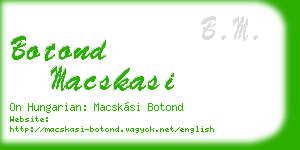 botond macskasi business card
