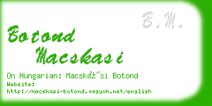 botond macskasi business card
